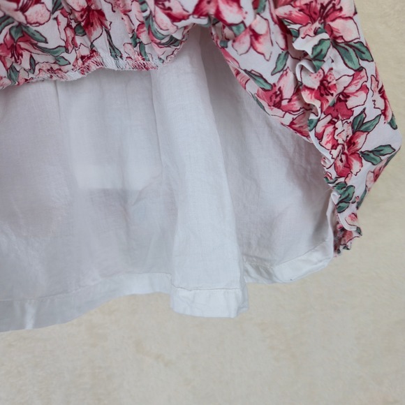 Janie and Jack Girl Summer Dress 6 to 12 months Floral Ruffle Party Kidcore Pink - Picture 3 of 6